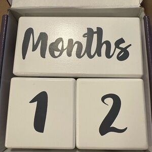 Gray and White Milestone Blocks